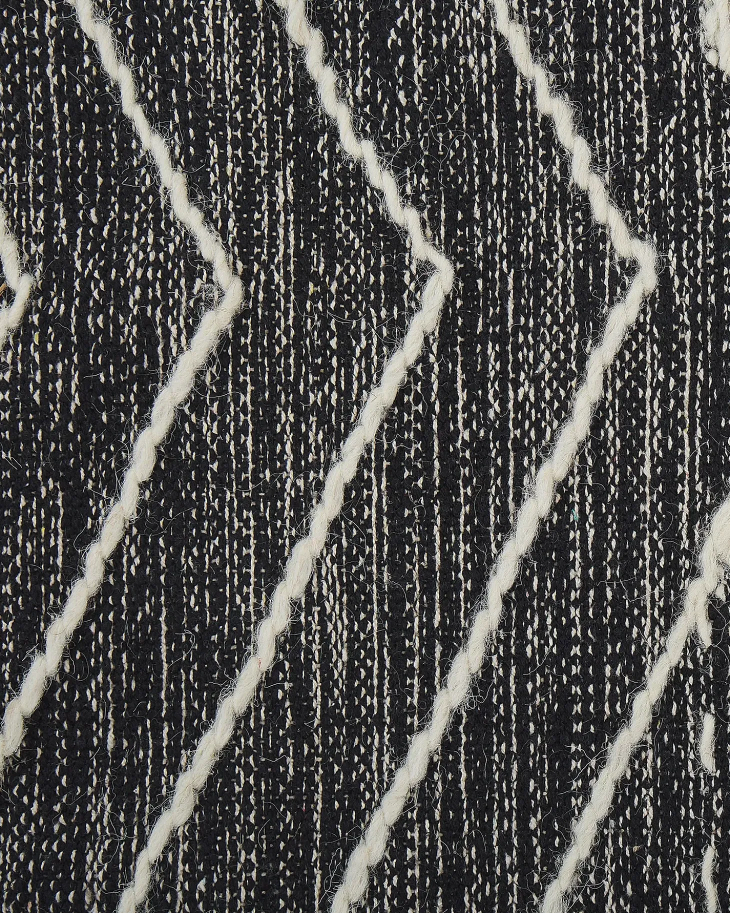 Gulvtæppe KHENIFRA Sort 160 x 230 cm Bomuld