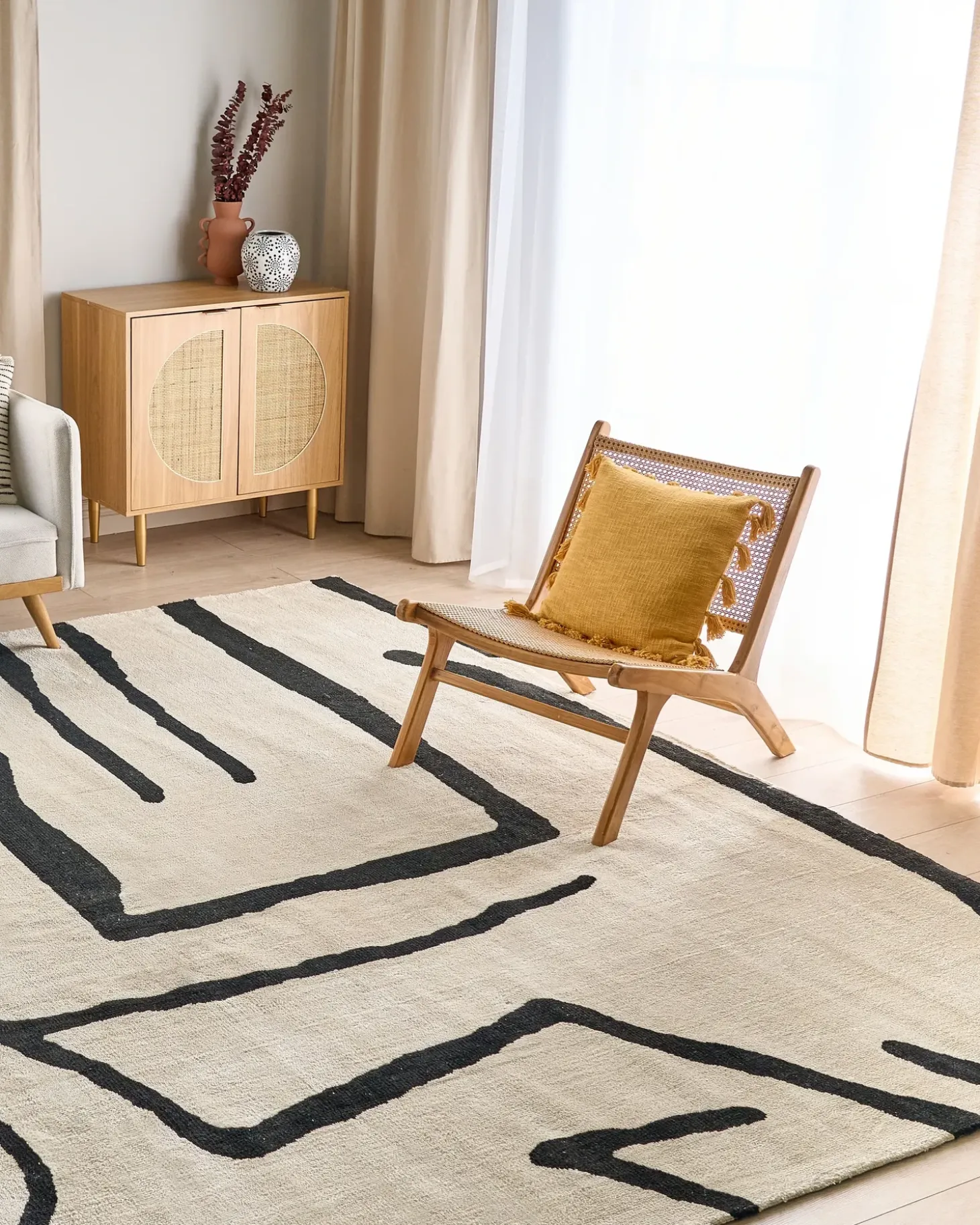 Gulvtæppe KOLPUR Lys Beige 300 x 400 cm