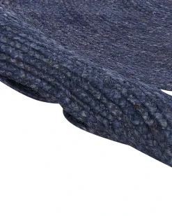 Gulvtæppe KOYUNLU Mørkeblå ø 120 cm Jute