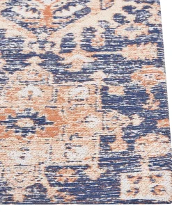 Gulvtæppe KURIN Blå 80 x 300 cm Bomuld