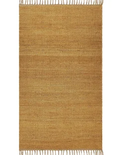 Gulvtæppe LUNIA Sennepsgul 80 x 150 cm Jute