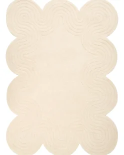 Gulvtæppe MALVAN Beige 160 x 230 cm Uld