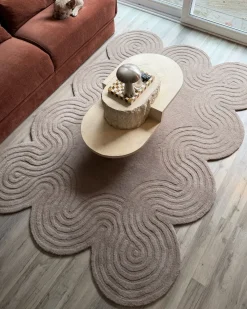 Gulvtæppe MALVAN Brungrå 160 x 230 cm Uld