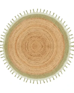 Gulvtæppe MARTS Grøn ø 140 cm Jute
