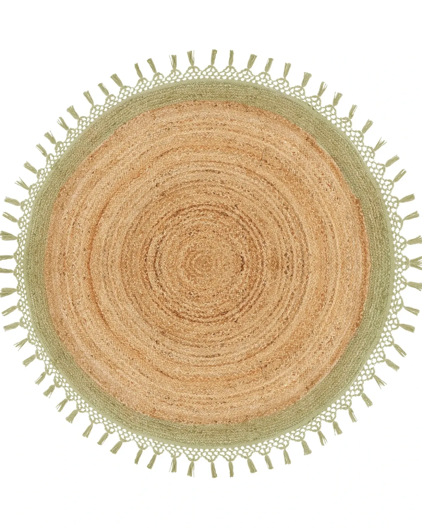 Gulvtæppe MARTS Grøn ø 140 cm Jute