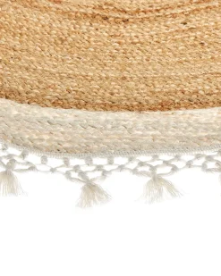 Gulvtæppe MARTS Hvid ø 140 cm Jute