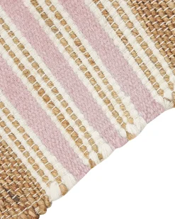 Gulvtæppe MIRZA Pastellrosa 160 x 230 cm Jute