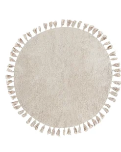 Gulvtæppe MITSOBI Beige ø 120 cm Bomuld