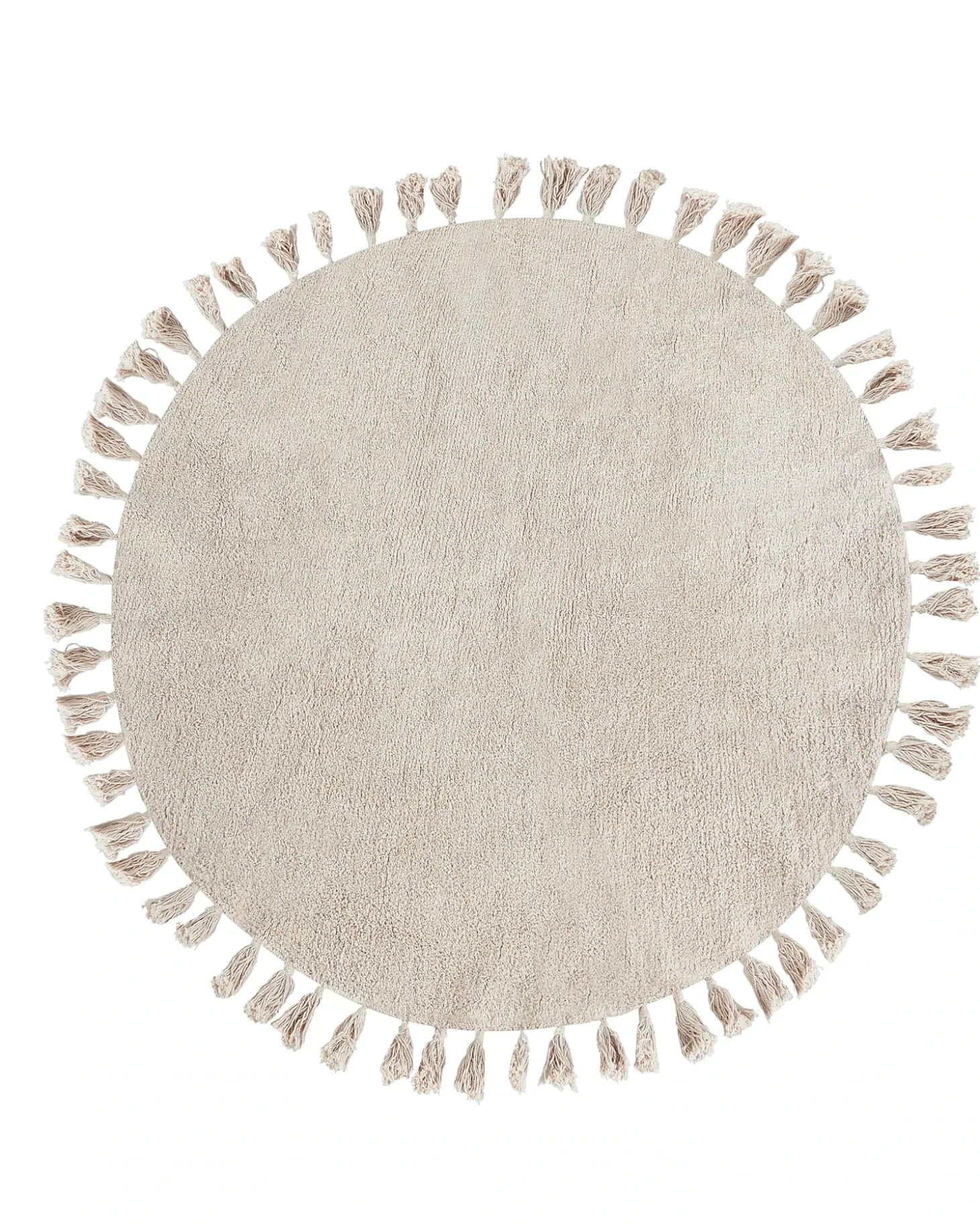 Gulvtæppe MITSOBI Beige ø 120 cm Bomuld