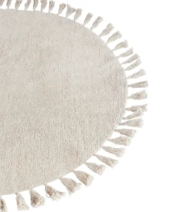 Gulvtæppe MITSOBI Beige ø 120 cm Bomuld