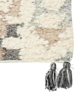 Gulvtæppe MRGAVET Beige 200 x 300 cm Uld Kelim