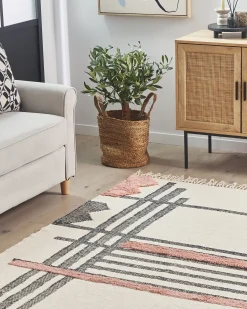 Gulvtæppe MURADIYE Beige 160 x 230 cm Bomuld