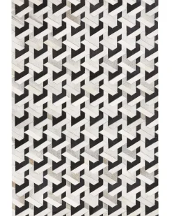 Gulvtæppe NARMAN Grå 160 x 230 cm Ægte læder
