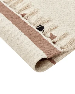 Gulvtæppe NIAVAN Beige 160 x 230 cm Bomuld Kelim