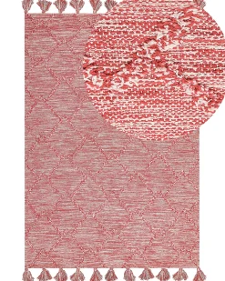 Gulvtæppe NIGDE Rød 160 x 230 cm Bomuld