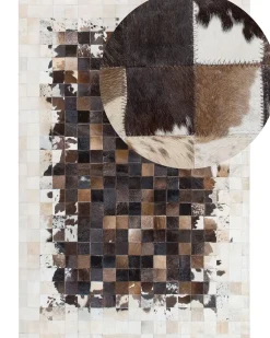 Gulvtæppe OKCULU Brun 140 x 200 cm Ægte læder