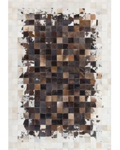 Gulvtæppe OKCULU Brun 140 x 200 cm Ægte læder
