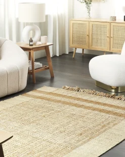 Gulvtæppe ORTAOBA Beige 160 x 230 cm Jute