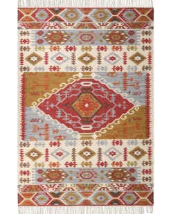 Gulvtæppe PROSHYAN Multifarvet 160 x 230 cm Uld Kelim