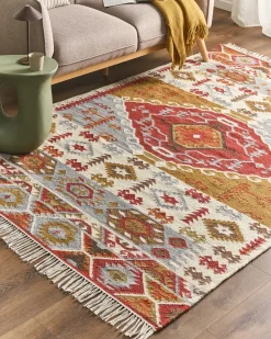 Gulvtæppe PROSHYAN Multifarvet 160 x 230 cm Uld Kelim