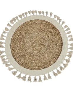 Gulvtæppe SAMSUN Beige ø 120 cm Jute