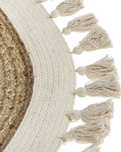 Gulvtæppe SAMSUN Beige ø 120 cm Jute