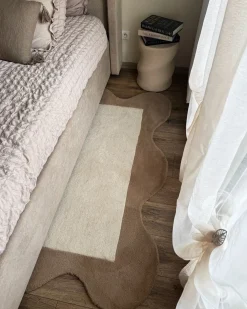 Gulvtæppe SANGHAR Beige 160 x 230 cm Uld