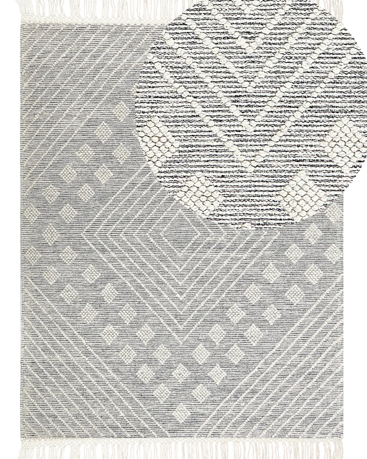 Gulvtæppe SAVUR Grå 160 x 230 cm Uld