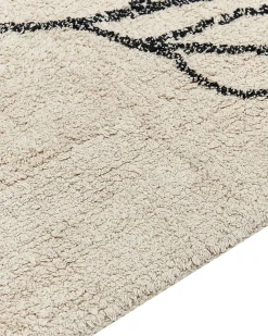 Gulvtæppe SAZLI Beige 160 x 230 cm Bomuld