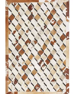Gulvtæppe SERINOVA Brun 160 x 230 cm Ægte læder
