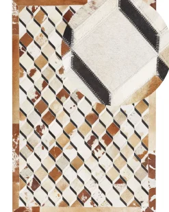 Gulvtæppe SERINOVA Brun 160 x 230 cm Ægte læder
