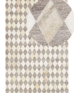 Gulvtæppe SESLICE Beige 160 x 230 cm Ægte læder