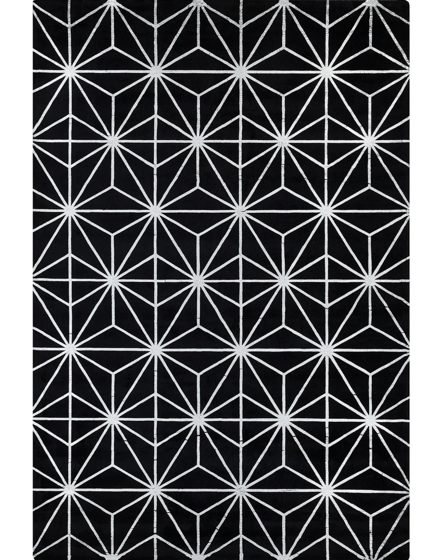 Gulvtæppe SIBEL Sort 160 x 230 cm Viskose