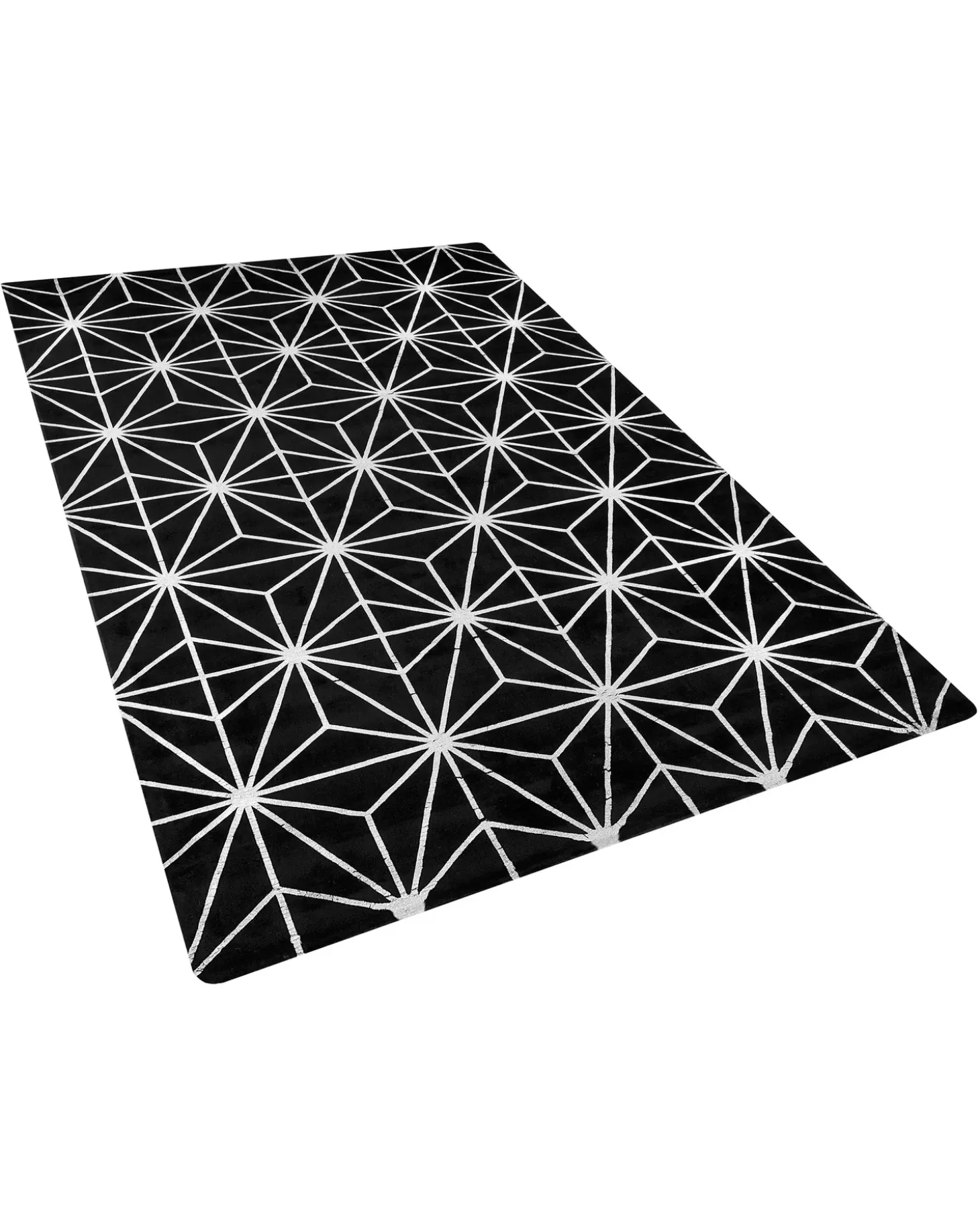 Gulvtæppe SIBEL Sort 160 x 230 cm Viskose