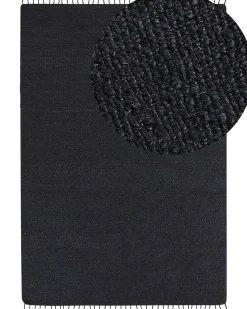 Gulvtæppe SINANKOY Sort 160 x 230 cm Jute