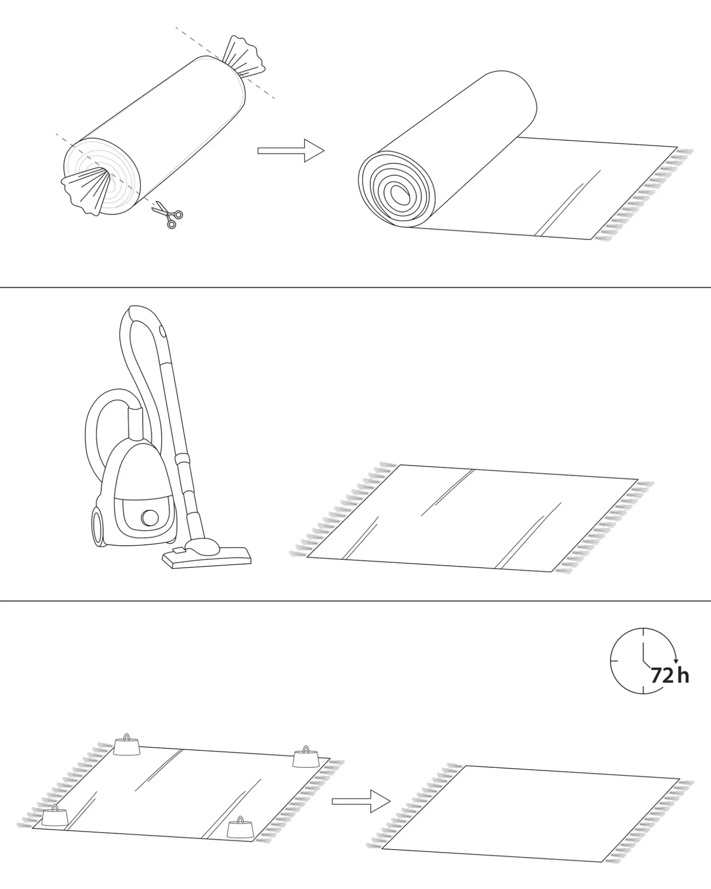 Gulvtæppe SINJUWI Multifarvet ø 140 cm Uld