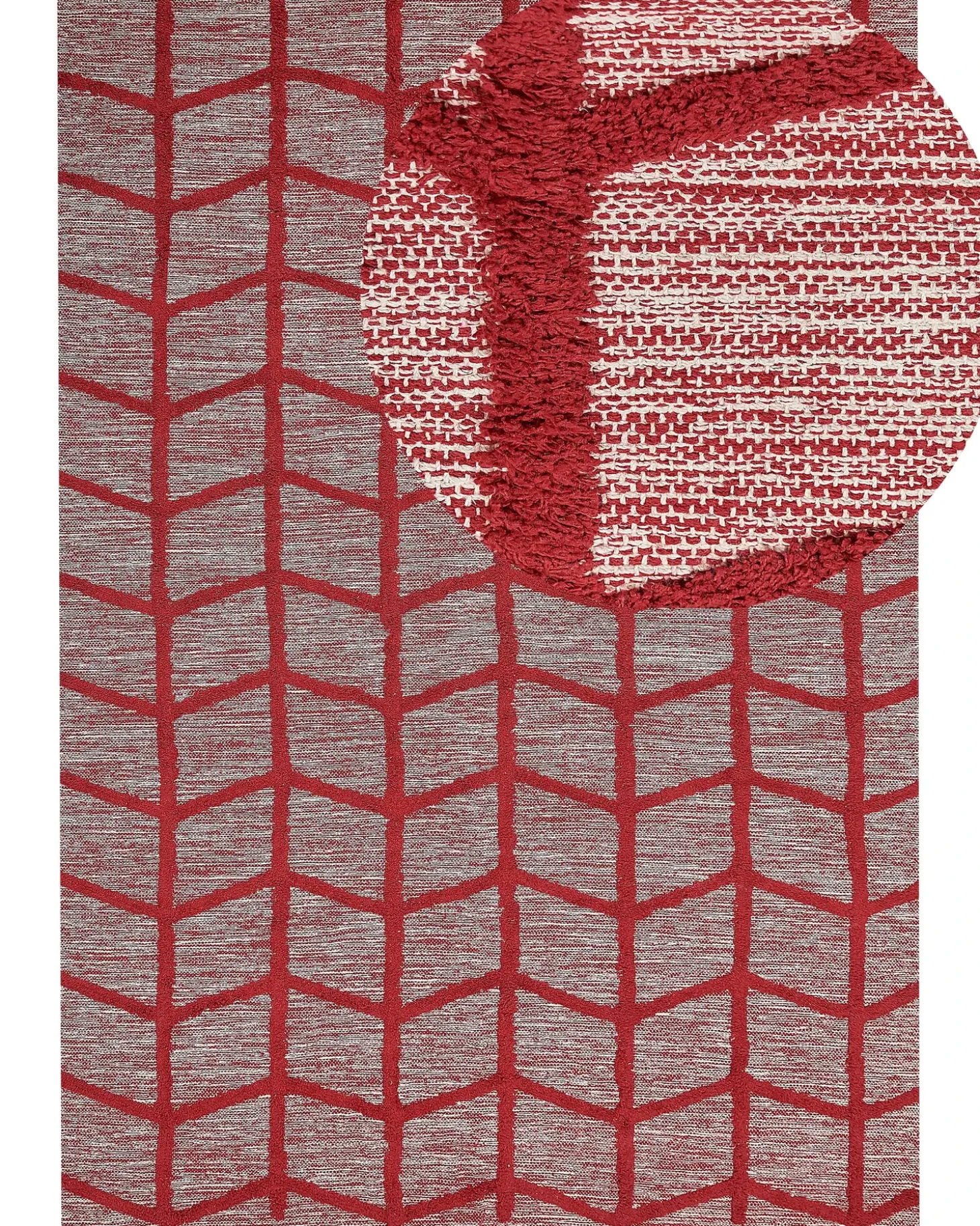 Gulvtæppe SIVAS Rød 160 x 230 cm Bomuld