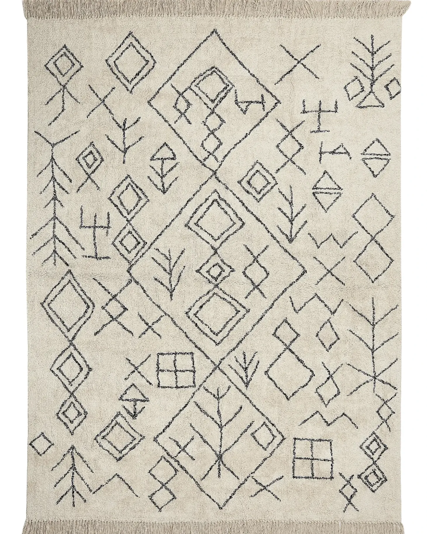 Gulvtæppe SOMEK Beige 160 x 230 cm Bomuld