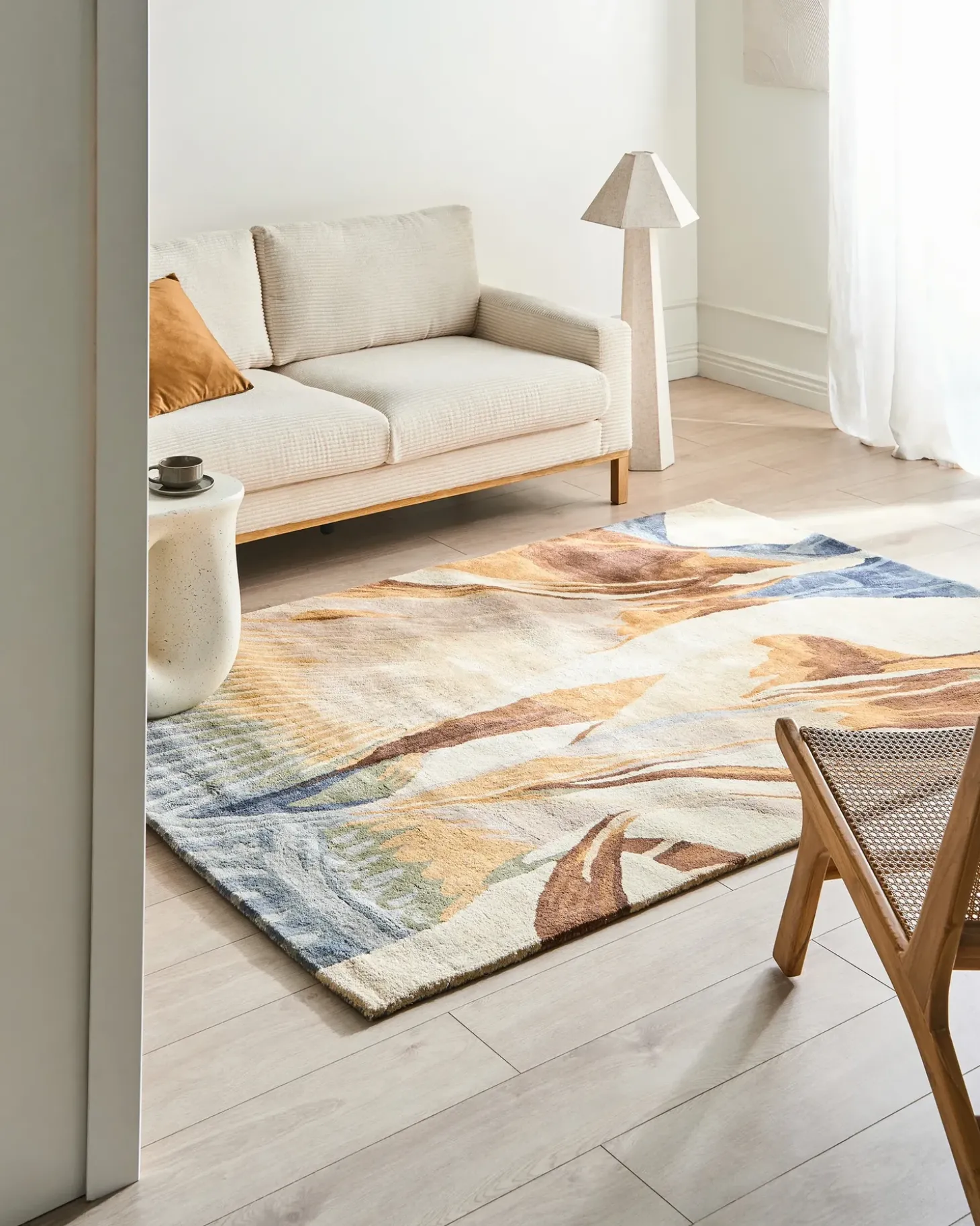 Gulvtæppe SWABI Multifarvet 160 x 230 cm Viskose