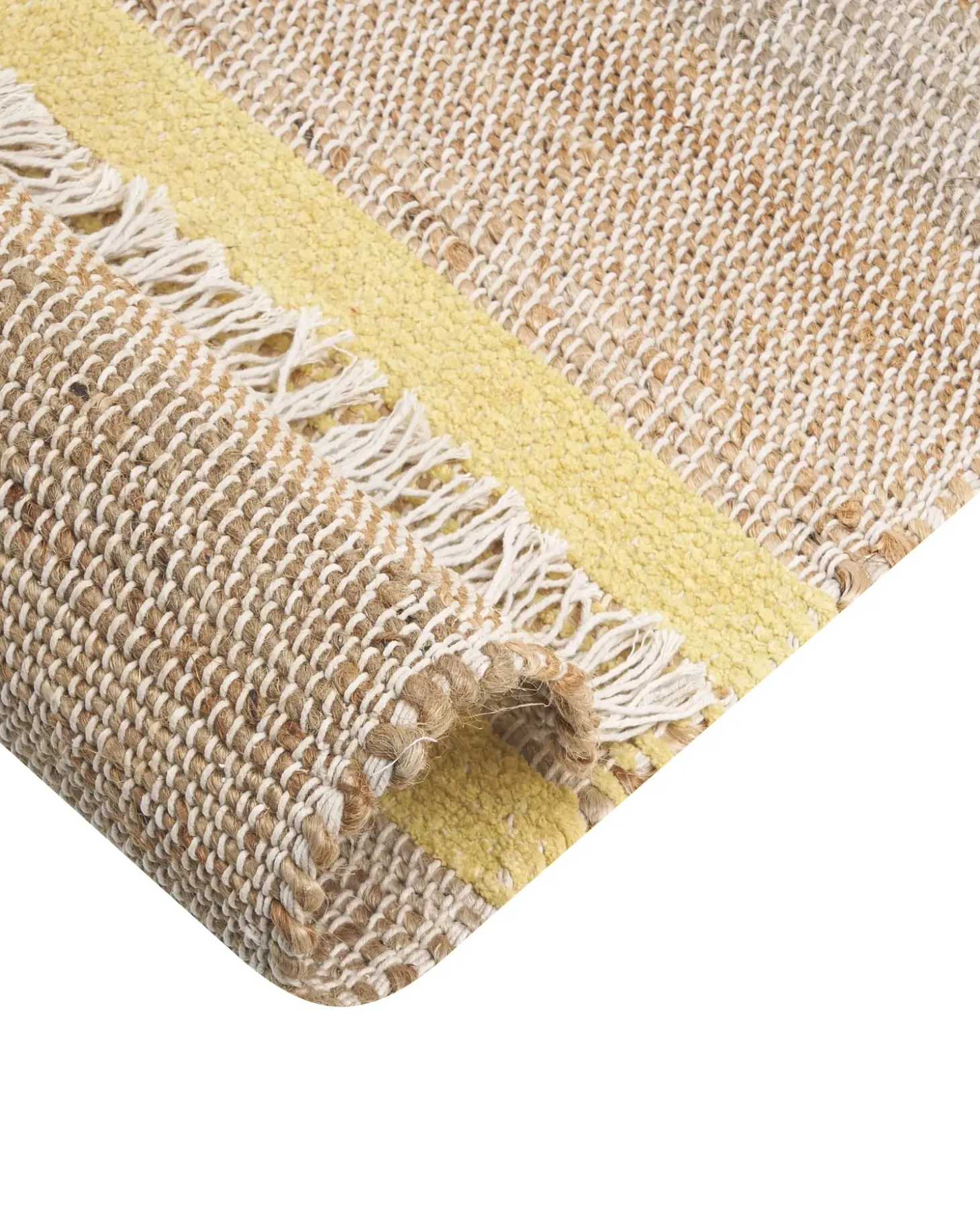 Gulvtæppe TALPUR Gul 80 x 300 cm Jute