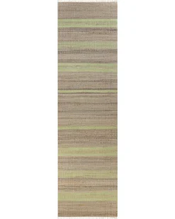 Gulvtæppe TALPUR Lysegrøn 80 x 300 cm Jute