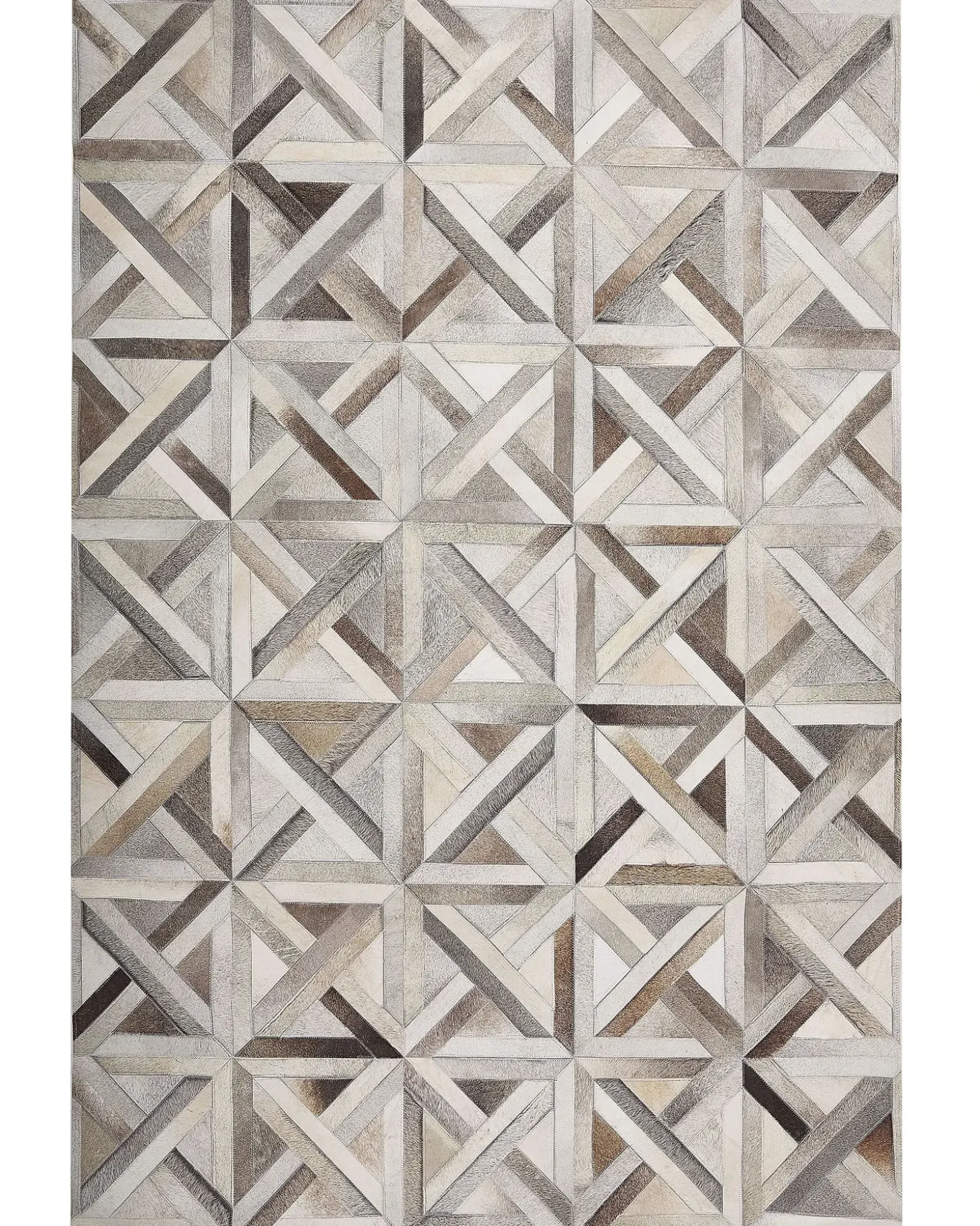 Gulvtæppe TAYTAN Beige 140 x 200 cm Ægte læder