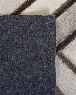 Gulvtæppe TEKIR Beige 140 x 200 cm Ægte læder