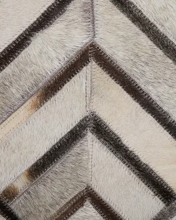 Gulvtæppe TEKIR Beige 140 x 200 cm Ægte læder