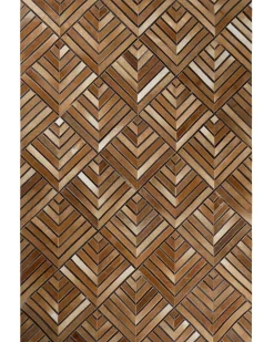 Gulvtæppe TEKIR Brun 160 x 230 cm Ægte læder
