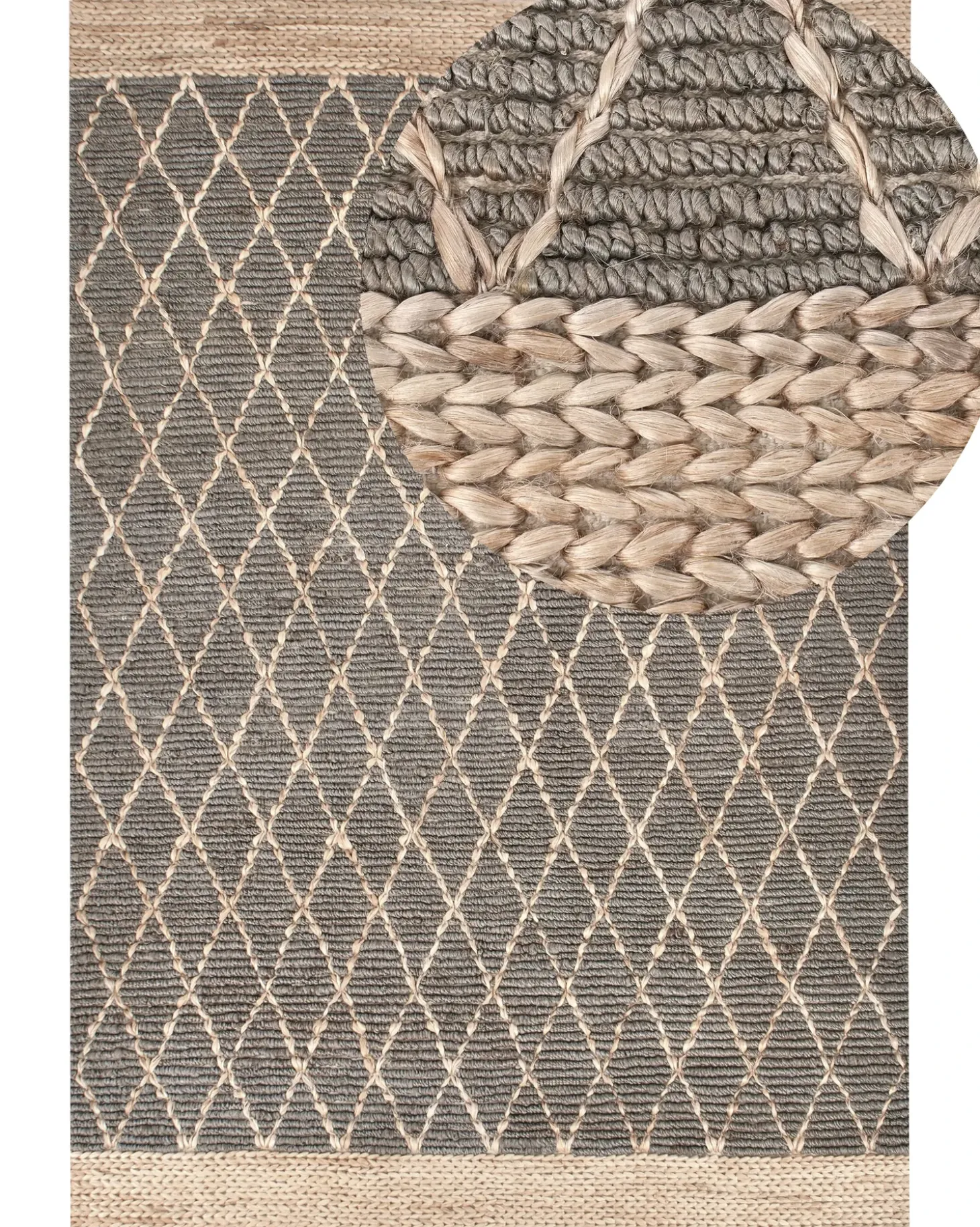 Gulvtæppe TELLIKAYA Grå 200 x 300 cm Jute