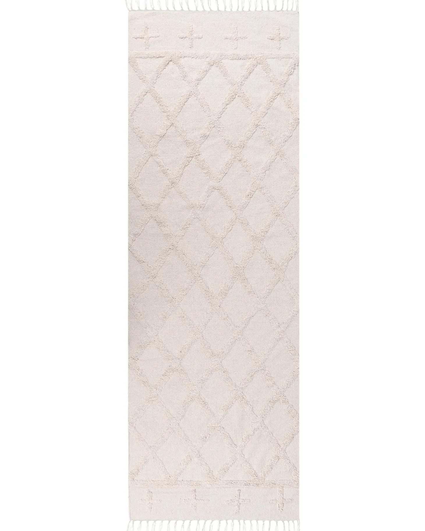 Gulvtæppe TOZLU Beige 80 x 230 cm Bomuld