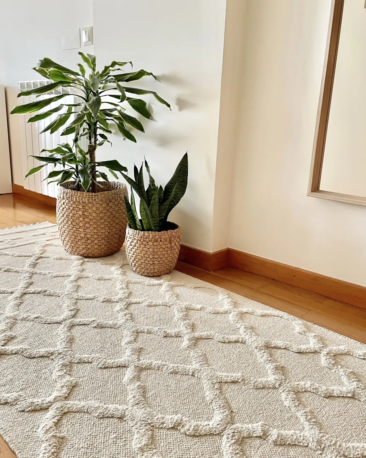 Gulvtæppe TOZLU Beige 80 x 230 cm Bomuld