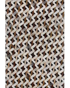 Gulvtæppe TUGLU Brun 140 x 200 cm Ægte læder
