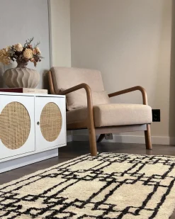 Gulvtæppe TURHAL Beige 160 x 230 cm Bomuld
